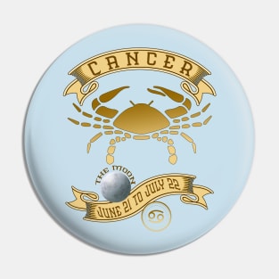 Cancer June 21 to July 22 Vintage Pin