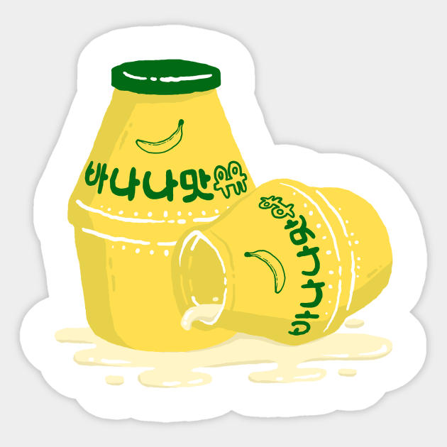 korean banana milk korean sticker teepublic