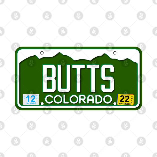 Colorado License Plate Tee - BUTTS by South-O-Matic