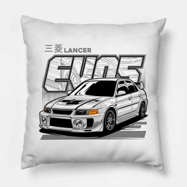 Lancer Evolution V Pillow by idrdesign