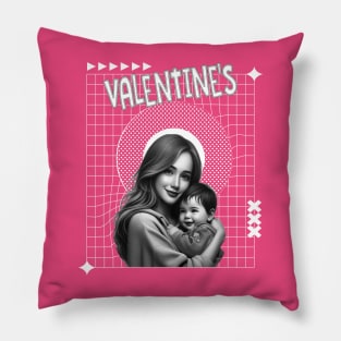 mother and son valentine's day Pillow