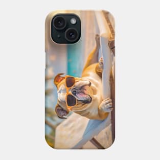 bulldog at the beach Phone Case