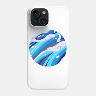 Tanjiro Water Print Circular Phone Case