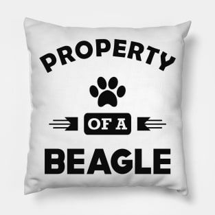 Beagle - Property of a beagle Pillow