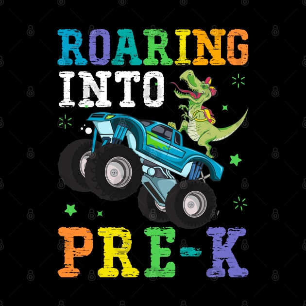 Cool Dinosaur on Truck Roaring into Pre-K by ArtedPool