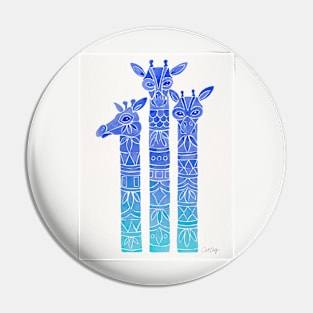 giraffes blue ombre Pin