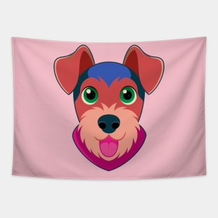 Airedale Terrier Dog Face Tapestry