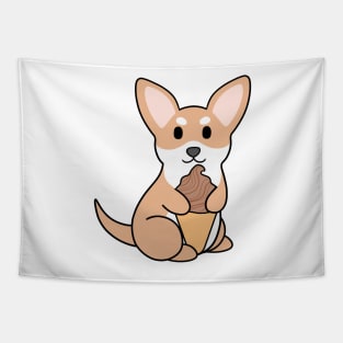 Chihuahua Chocolate Ice Cream Tapestry