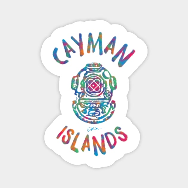 Cayman Islands Vintage Dive Helmet Magnet by jcombs