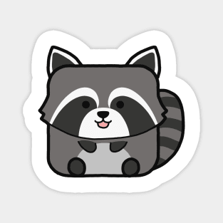 Kawaii Square Raccoon Magnet