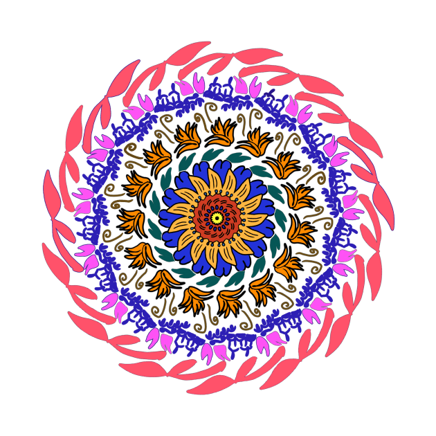 Colorful mandala art design by Fadmel