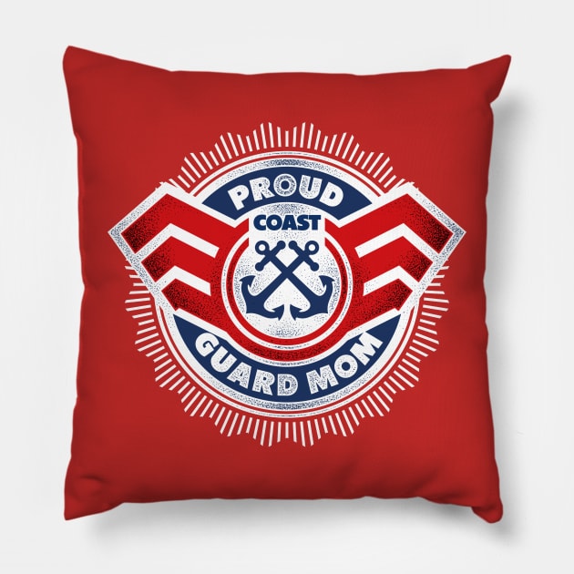 Proud Coast Guard Mom Pillow by TreehouseDesigns