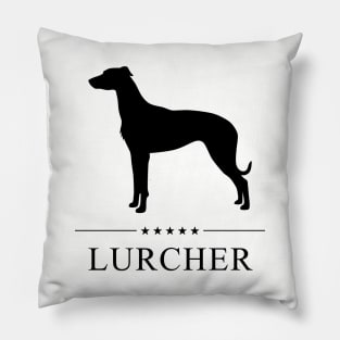 Lurcher Black Silhouette Pillow