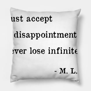 Martin Luther King Quote Freedom Protest MLK Gift Pillow