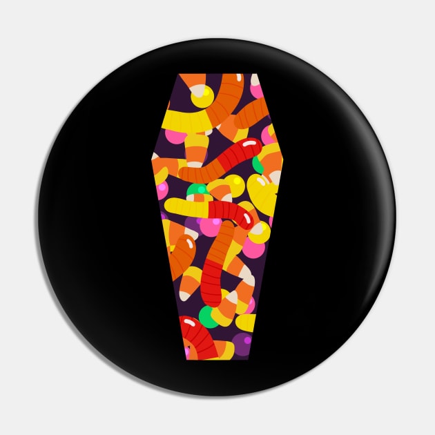 Halloween Candy-Filled Coffin Pin by inatorinator