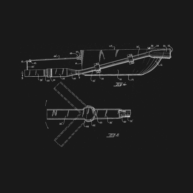 Jet Propelled Boat Vintage Patent Hand Drawing by TheYoungDesigns