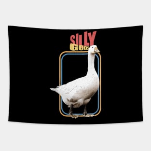 silly goose vintage art Tapestry