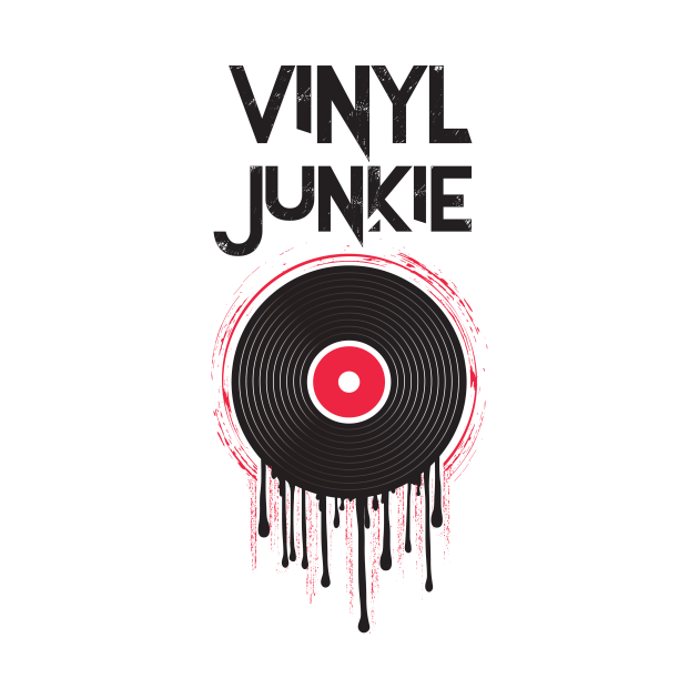 Vinyl Junkie Love The Vinyl - Deejay - T-Shirt | TeePublic