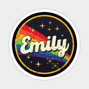 Emily // Rainbow In Space Vintage Grunge-Style Magnet