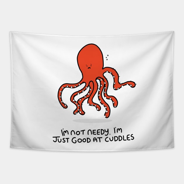 Grumpy Octopus Tapestry by grumpyanimals