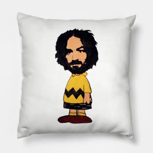 Charles Manson Cartoon Style Pillow