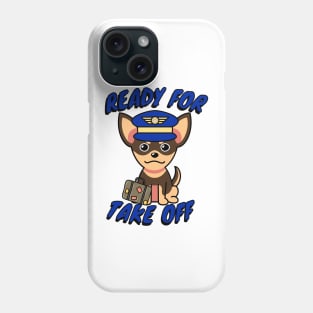 Cute small dog is a pilot Phone Case