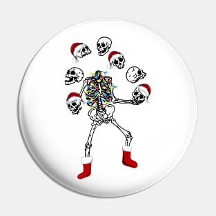 Christmas Skeleton Dancing Light Pin