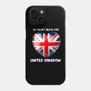 My Heart Beats For United Kingdom Flag Phone Case