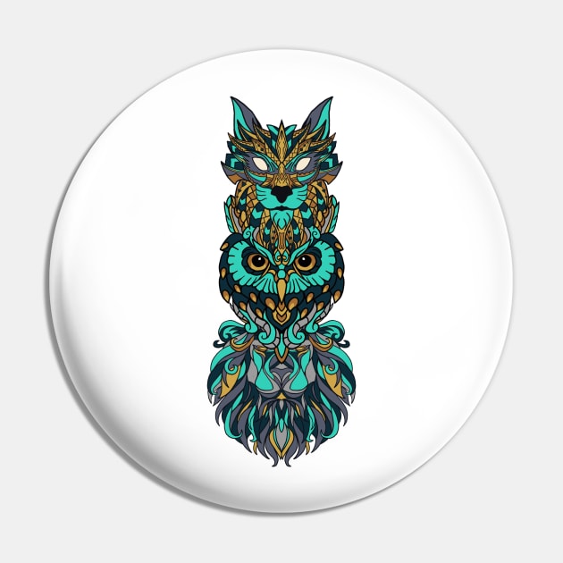 Lynx Owl Lion Totem Pin by TylerMade