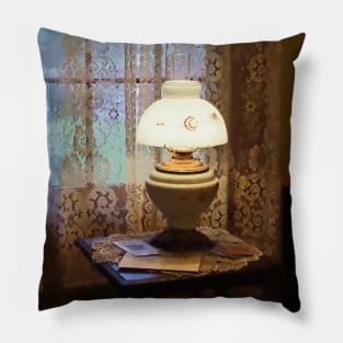 Interiors - Parlor With Hurricane Lamp Pillow