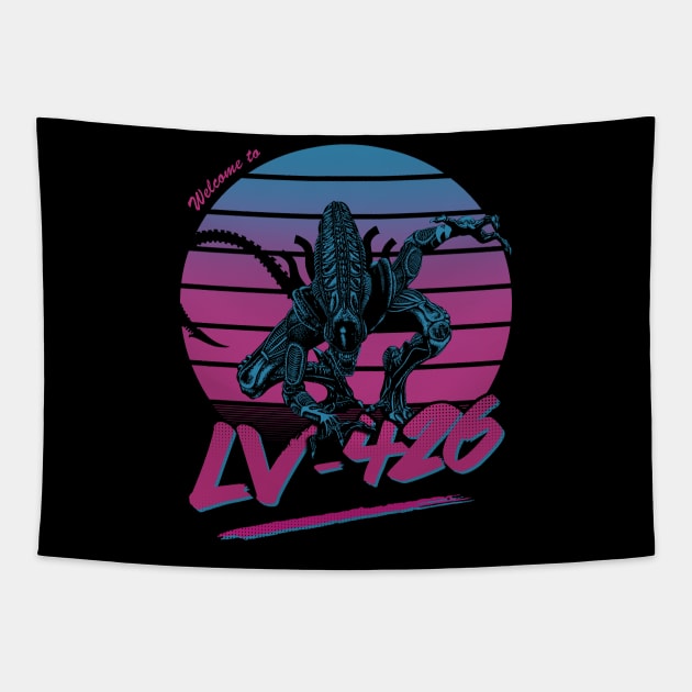 Welcome to LV-426 Tapestry by ddjvigo