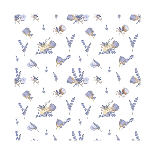 Lavender and blue roses pattern by Flowersforbear