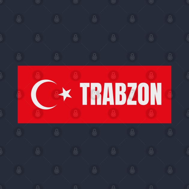 Trabzon City in Turkish Flag by aybe7elf