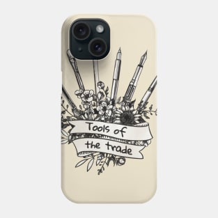 Tools of trade for artist, drawing, painting, writer and poet Phone Case