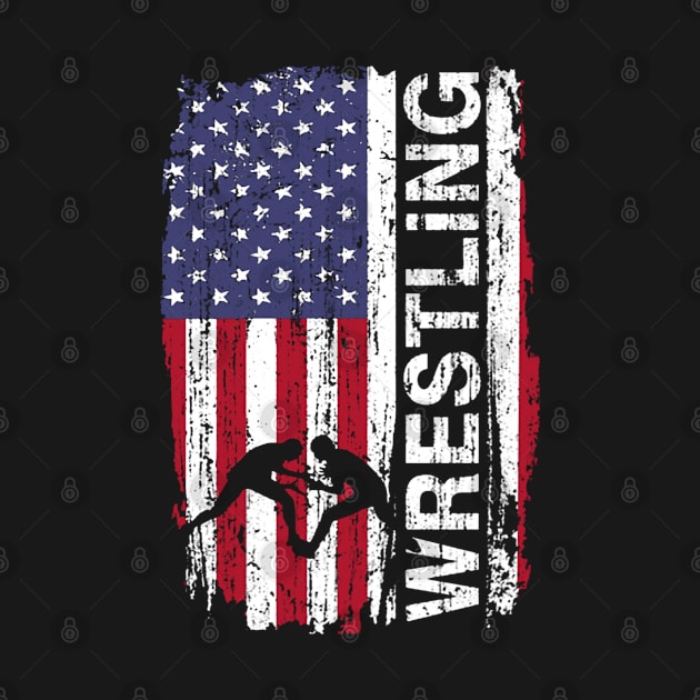 Wrestling Usa Flag by QUYNH SOCIU