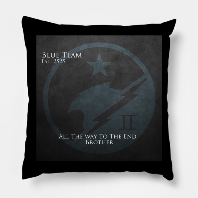 House Blue Team Pillow by Ironmatter