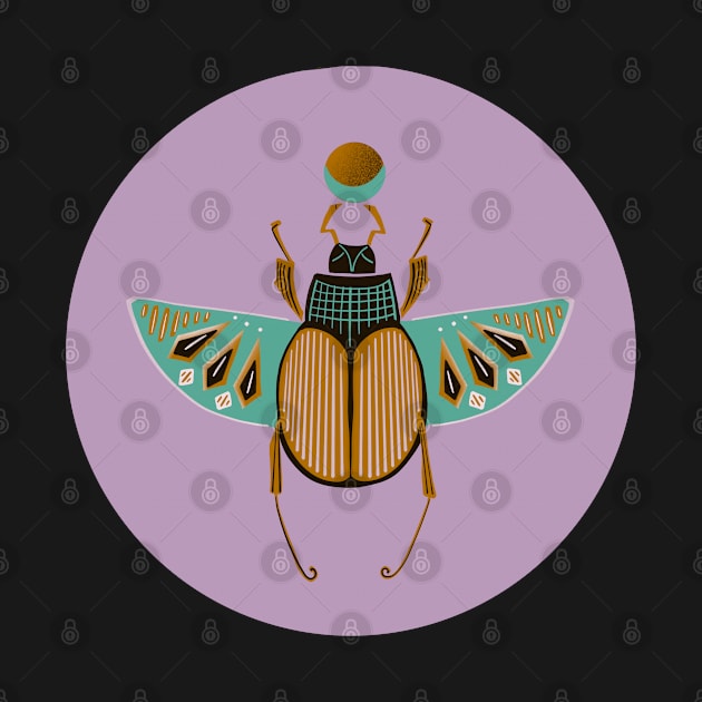 Sacred Scarab Beetle by Halley G-Shirts