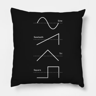 Synthesizer Nerd Audio Waveforms Pillow