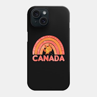 Canadian Flag Rainbow Maple Leaf Canada Phone Case