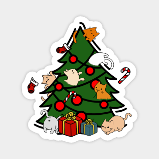 Christmas tree cats Magnet