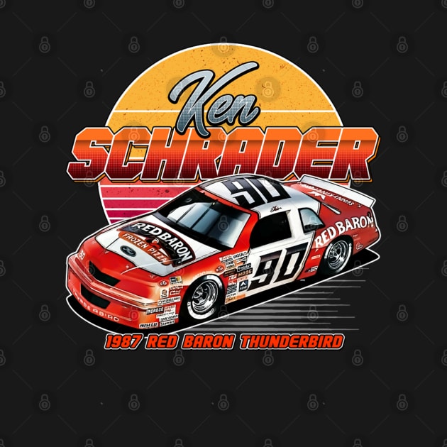 Ken Schrader Red Baron 80s Retro by stevenmsparks