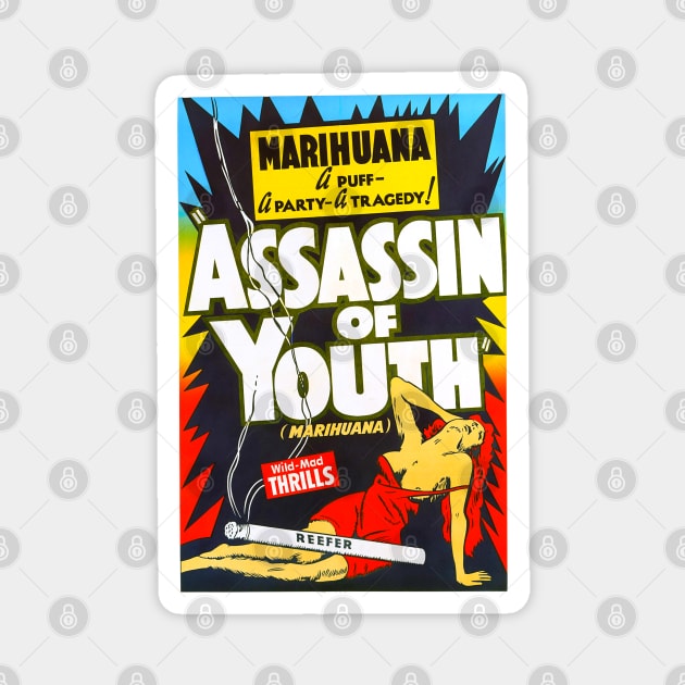 1930s retro propaganda -  Marihuana  Assassin of youth Magnet by Try It