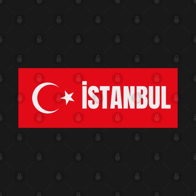 Istanbul City in Turkish Flag by aybe7elf