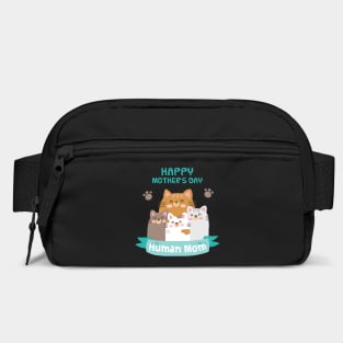 Happy Mothers Day Human Mom Cat Family Bag