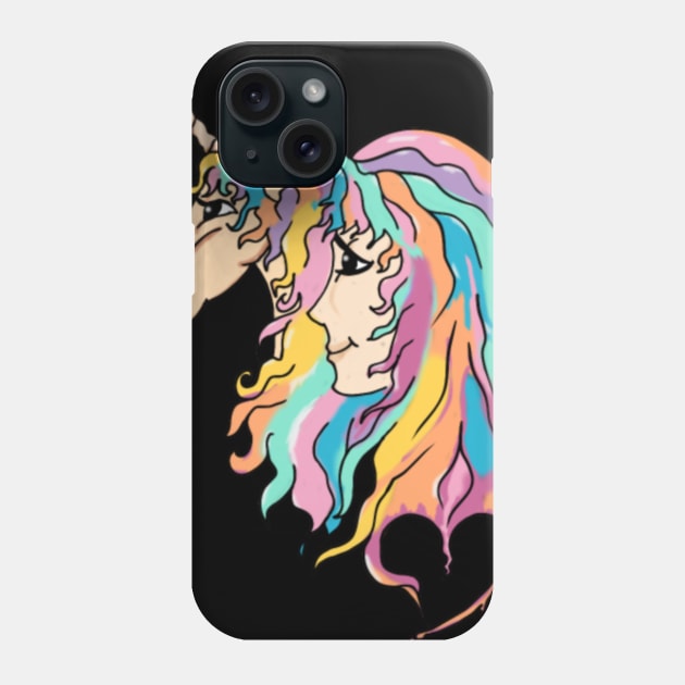 Sweet girl and unicorn drawing Phone Case by tomhilljohnez