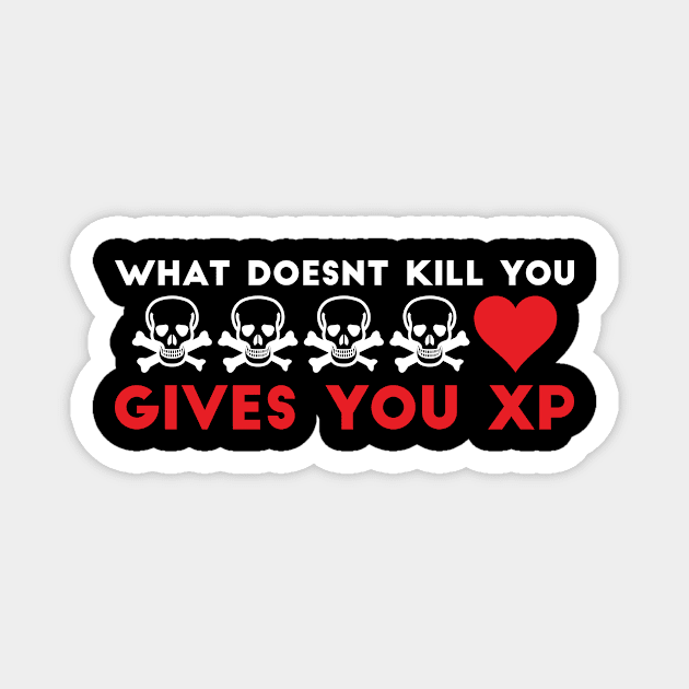 What Doesnt Kill You Gives You XP Geek Humor Magnet by RedYolk