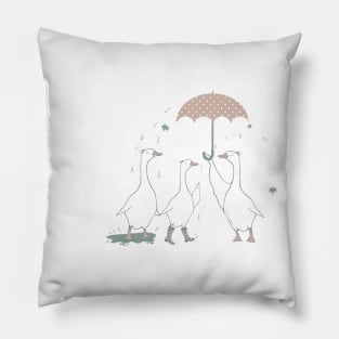 Сute ducks family 2 Pillow