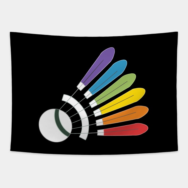 Badminton Shuttlecock Racket Sports Lover Athletic Sports Tapestry by Mochabonk