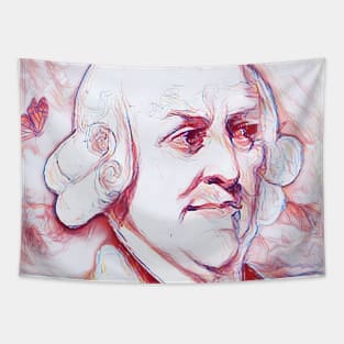 Adam Smith Portrait | Adam Smith Artwork | line art 3 Tapestry