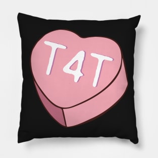 T4T Heart Shape Candy - Pink - Valentines Trans Pride Pillow